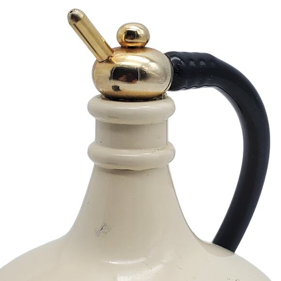 Italian Large Afra Perfume Atomizer Bottle Mid Century Cream Black Bulb Sprayer - Picture 12 of 14